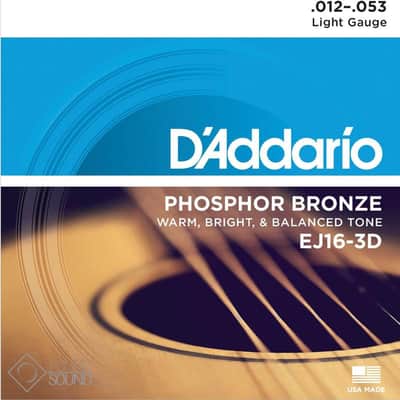 D'Addario EJ16 Phosphor Bronze Acoustic Guitar Strings image 1