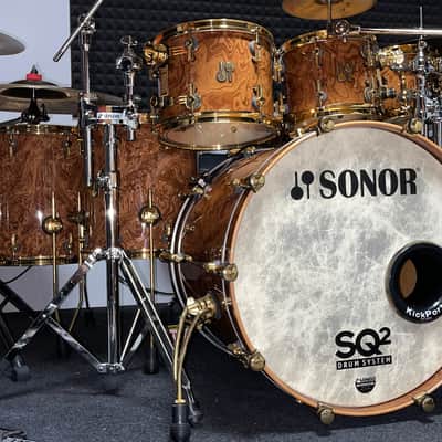 SONOR SQ2 Walnut Roots 24k GOLD PLATED hardware =22,8,10,12,14,16”= <<LIKE NEW 100%>> Bild 2