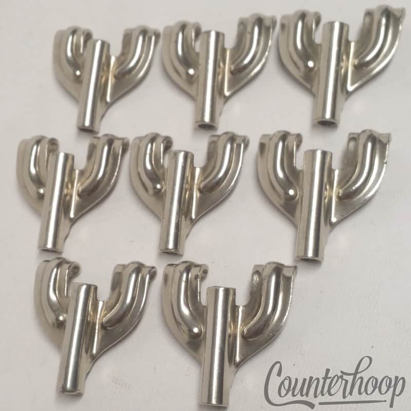 Leedy & Ludwig 8x Bass Drum Tension T-Rod Claws Nickel Vintage40s Marching Snare image 1