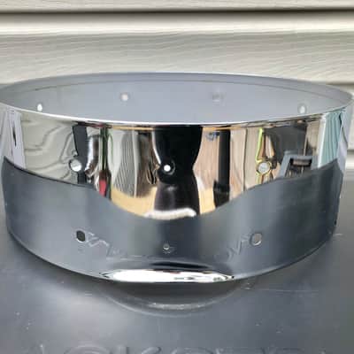 Vintage 70s Slingerland 14x5 Festival Model Snare Drum Shell, Niles, Illinois Badge image 3