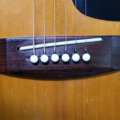 1973 Yamaha FG-160-1 Natural Dreadnought Guitar New Strings Pro Setup Original Soft Shell Case image 4