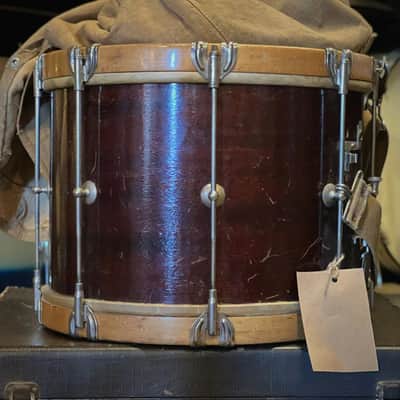 VINTAGE 1937 Ludwig 10x14 Marcher in Natural Mahogany Lacquer image 3