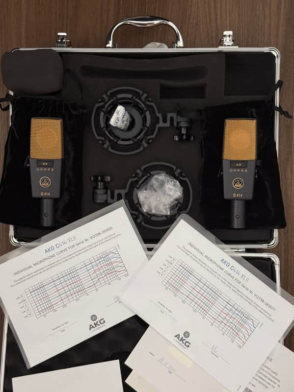 AKG C414 XLS/ST Matched Stereo Pair 2010s - Black image 1