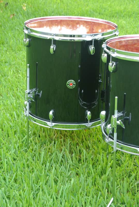 🎵 GRETSCH CATALINA CLUB 16" PIANO BLACK LACQUER FLOOR TOM for DRUM SET 🎵 RM77 image 1