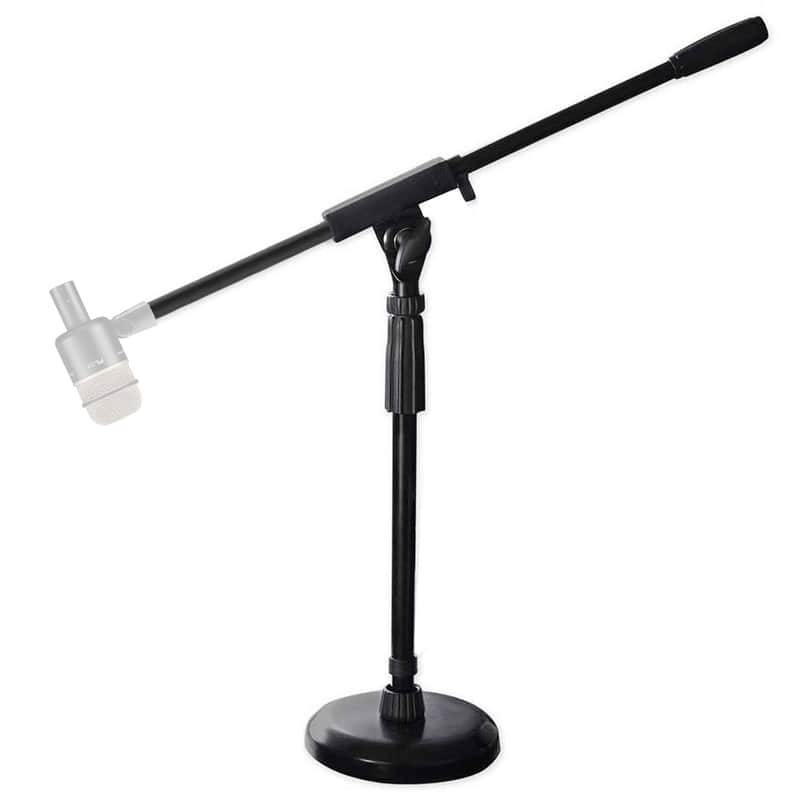 Rockville Kick Drum Stand w/Steel Round Base For Electro-Voice PL33 Microphone image 1