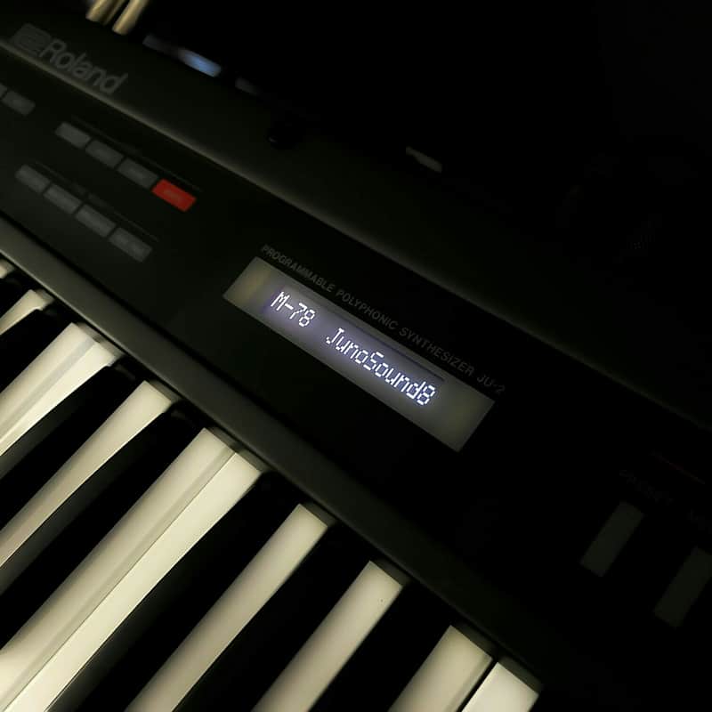 LED Display Upgrade - Roland Alpha Juno-1 Juno-2 Customised (White/Black) (White/Blue) image 1