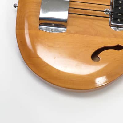 1969 Hohner Bartell Bass Fretless Rare LEFT HANDED - Natural Finish Black Widow image 14