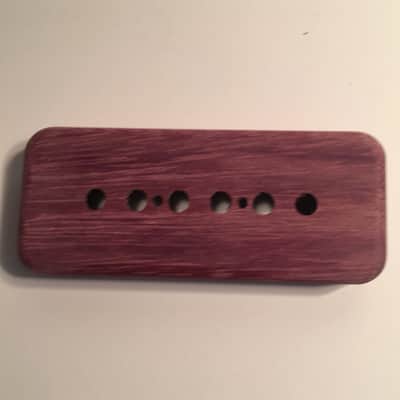 Guilford Purpleheart P-90 Pickup Cover for Gibson/Lollar and others - 1 Cover Natural Wood image 2