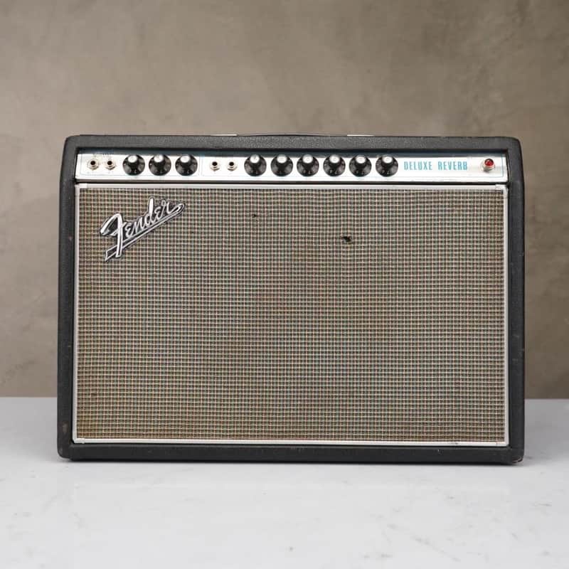 1968 Fender Deluxe Reverb AB763 Silverface 1x12 Combo Amp #59042 image 1