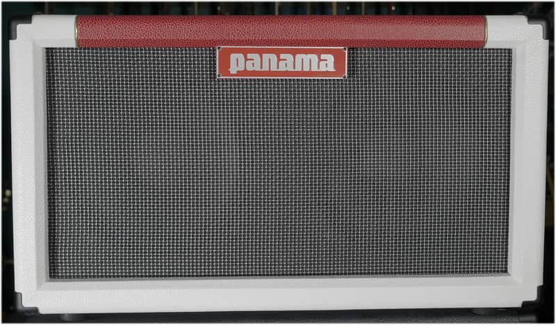 Panama Guitars Professional Series Compact Bass 2x10 White/Scarlet w/ Premium Ceramic Drivers16Ω image 1