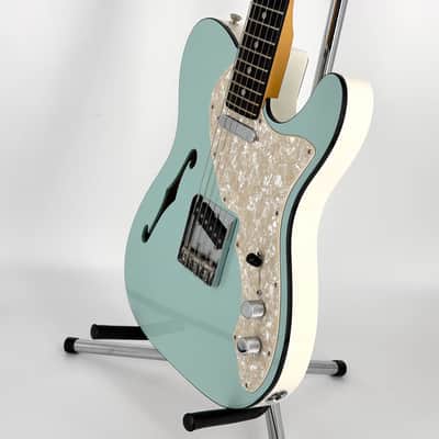 2019 Fender Limited Edition Two-Tone American Thinline Telecaster – Daphne Blue / White image 10