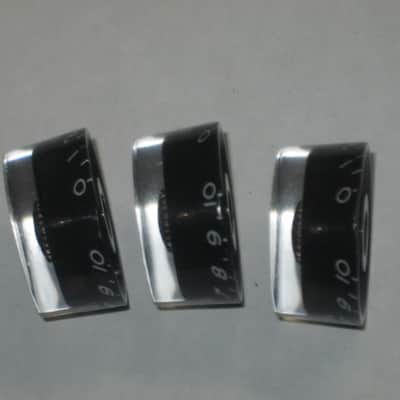 THREE lightly used genuine Gibson BLACK SPEED KNOBS (ONLY 3 of the 4 knobs from PRSK-010 set are for sale) from 2005 (see comparison pictures # 4,  # 5, and # 6 of bottom side) image 11