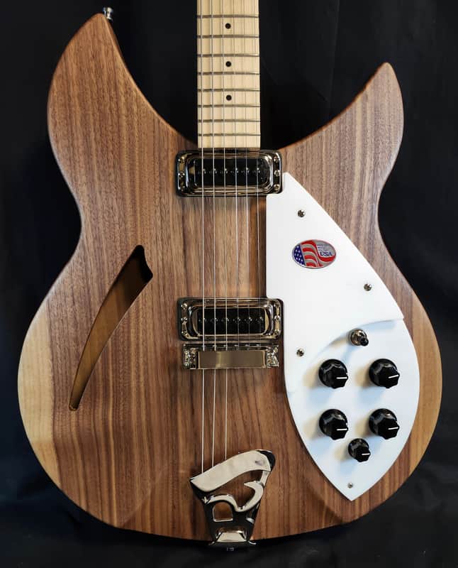 Rickenbacker 330 Electric Guitar, Thin-Line Semi-Acoustic, Walnut, 21 fret, 2 Pickups, Dot inlay, W/Case image 1