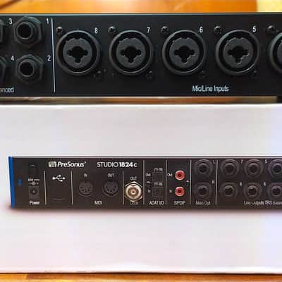 PreSonus Studio 1824C 18x18 USB-C Audio / MIDI Interface 2019 - Present - Black image 4