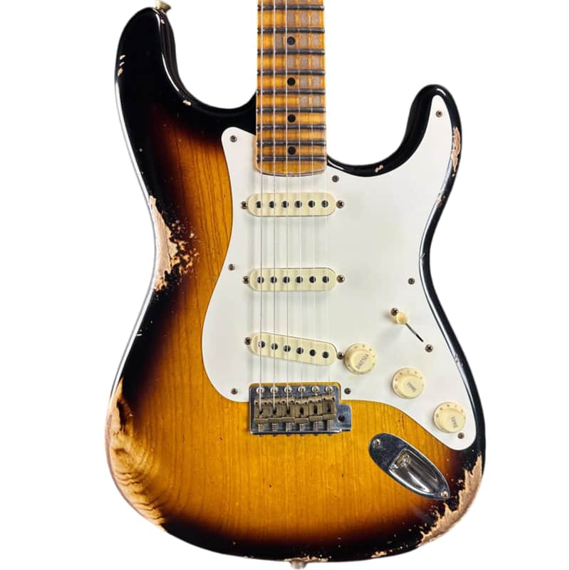 Fender Custom Shop Time Machine '57 Strat Heavy Relic Faded Aged 2 Color Sunburst w/case image 1