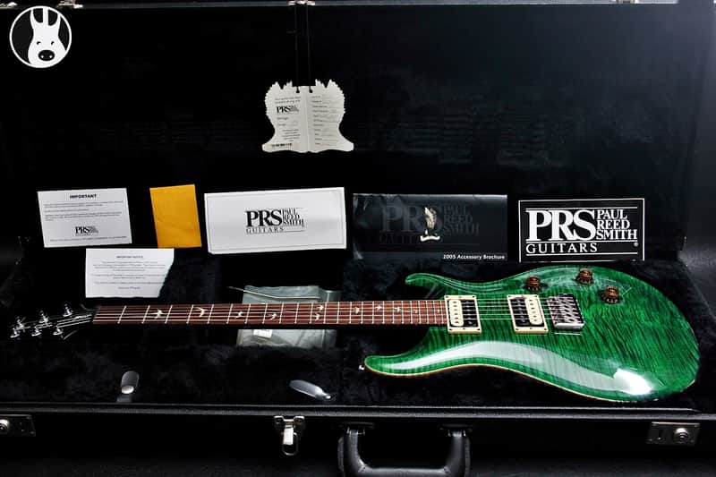 PRS USA Custom 24 20th Anniversary "Emerald Green + Rosewood" (2005) AAA+ Ten Top image 1