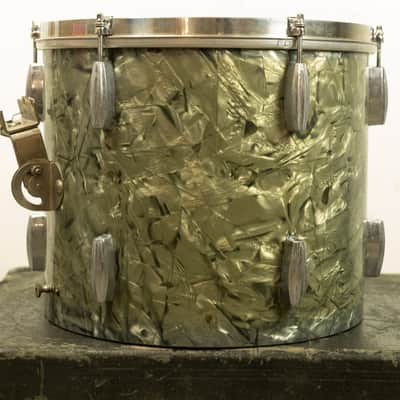 1940s Slingerland 12x14 Black Diamond Pearl Radio King Tom image 1