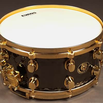 Mapex Black Panther Hammered Brass BPBR465H 14x6.5 Snare Drum | Original Owner image 4