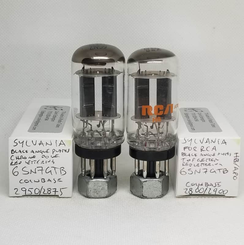 RCA Made By Sylvania 6SN7GTB Coinbase Well Matched (5.0%) Pair NOS 6SN7 6SN7GT image 1
