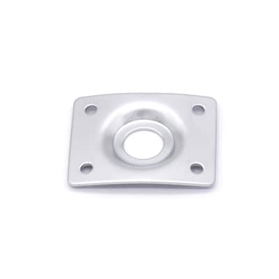 KD By AxLabs Steel Rectangular Jack Plate - Curved Plate, w/ Recessed Hole - Satin Chrome image 1