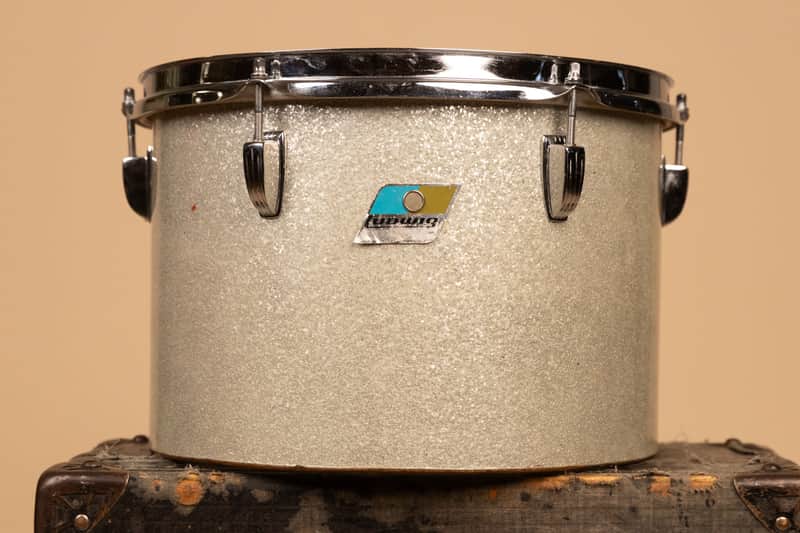 1970s Ludwig 9x13 Silver Sparkle Concert Tom image 1