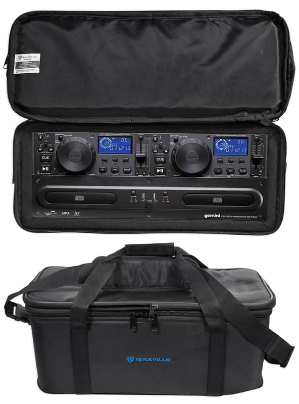 Gemini DJ CDX-2250i Dual Two Deck CD/MP3/USB Media Player+Rack Bag Carry Case image 1