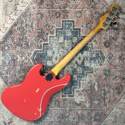 2015 Fender Road Worn ‘60s Jazz Bass Fiesta Red Electric Bass Guitar! image 4