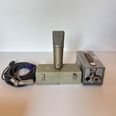 Original Neumann U67 mic system with brass ring K67 / original NU67 psu / swivel cable / OG mic box. Plug and play system just serviced / bench tested. Very nice sonic example of a U67 image 1