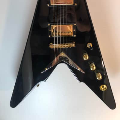 Harley Benton Victory Plus BK Deluxe "V" Style Guitar with Gold Hardware  2022 image 2