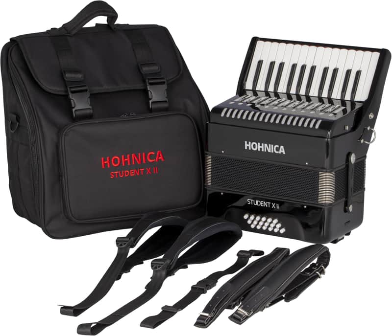 Hohnica Student X II Piano Accordion +GigBag & Straps | Kid Child Size | STUXII | Authorized Dealer image 1