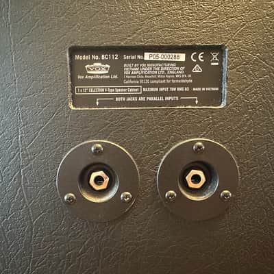 Vox BC112 Black Cab 70-Watt 1x12" Guitar Speaker Cabinet 2017 - Present - Black image 4