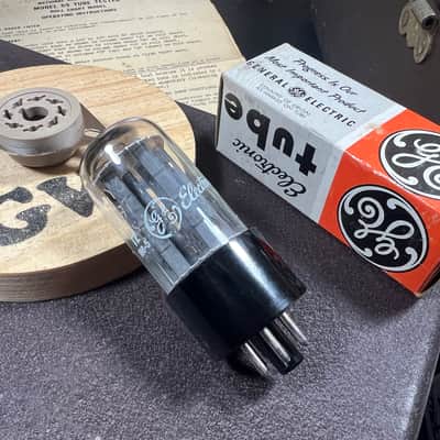 GE General Electric GE 5y3gt Tube gray  plates rectifier Tweed / Champ amps - Gray plate image 4
