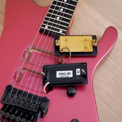 1980s Kramer Nightswan Vintage Electric Guitar Metallic Pink, Vivian Campbell, ESP image 16