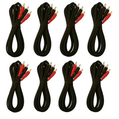 8 Absolute 12' RCA Interconnect Cable Wire Marine Car Amplifier Stereo Home Audio image 1
