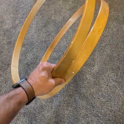 22" Maple Bass Drum Hoop 2010s - Natural image 1