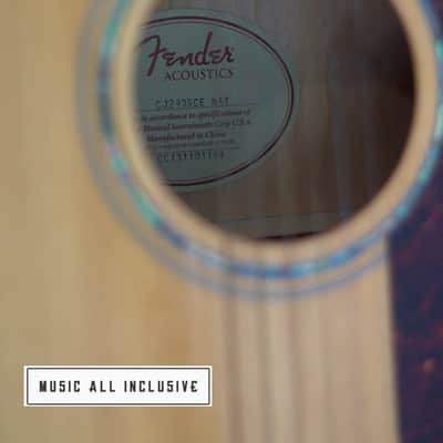 Fender CJ-290SCE Jumbo Natural image 9