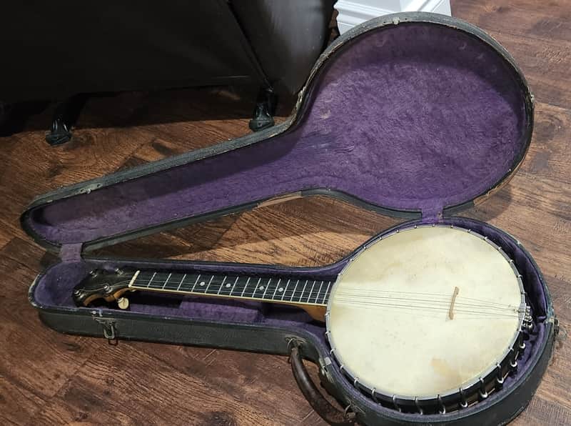 Vintage 1917 Vega "Little Wonder" 17-Fret Tenor Banjo - Rare 10-3/4" Rim w/ Factory Matching Pie Resonator & Incredible Provenance image 1