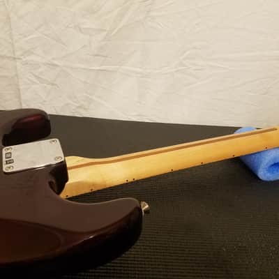 Fender Standard Stratocaster HSS 2006 60th Anniversary Midnight Wine Red Humbucker Maple Neck MIM image 11