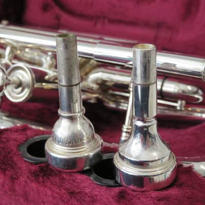 1992 Besson Sovereign BE-928 GS Silver Plated Cornet with Case - Superb! image 13