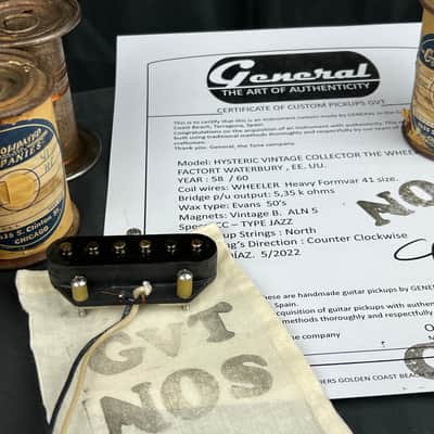 General Vintage Tone  NOS For Esquire®️ Tele ®️ Bridge Pickup Hand wound 58 / 60 magnet wire Wheleer Heavy Formvar Hysteric Vintage Collector’s  NOS Nos image 1