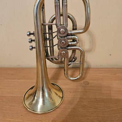Soviet Trumpet Cornet USSR Leningrad Musical Wind Instrument Horn Vintage and Rare Bild 4