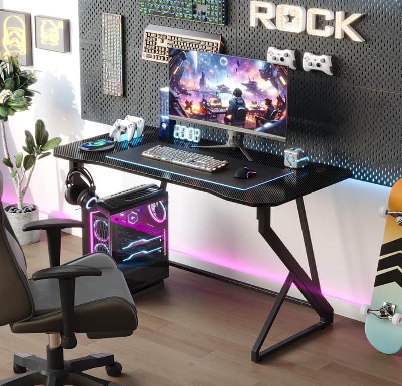 Music Production Desk - Studio Table Workstation with K-Shaped Legs for Producers image 1