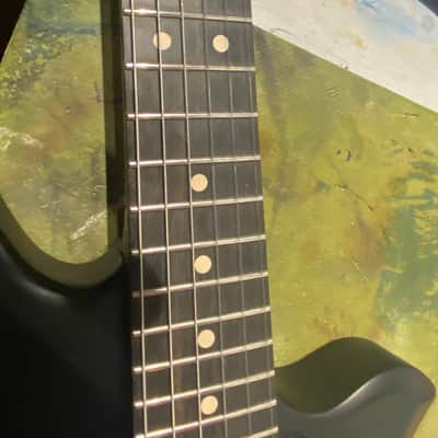 Warmoth Z  Body and Mahogany/Ebony Neck 2020 Satin Black Gotoh GE1996T Tremolo and Dimarzio Pickups image 8