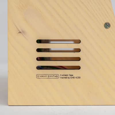 2 Many Synths 10U 60HP solid ash Eurorack case with YELLOW coloured linseed oil and GOLD rails 2024 - Yellow coloured linseed oil image 6