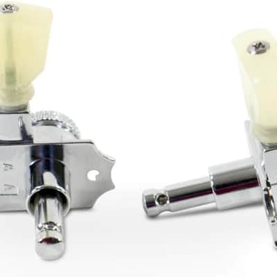 Revolution Diecast Tuners - 3 Per Side - Pearloid Keystone Button, Locking Chrome image 3