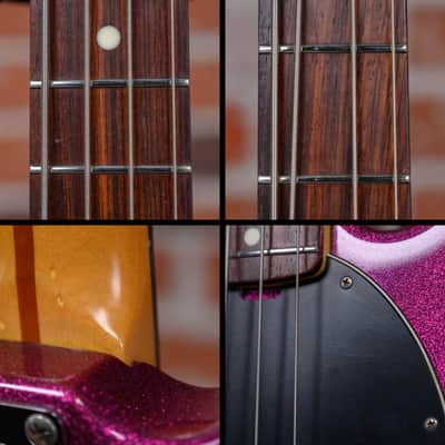 Ernie Ball Music Man Stingray Fuchsia Sparkle 1989 w/Hard Shell Case image 13