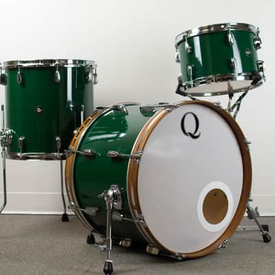 Q Drum Co "Forest Green" Maple Drum Kit image 1