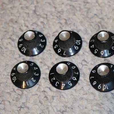Vintage Original 1960s Fender Blackface Amp Control Knobs - Lot of 6 image 1