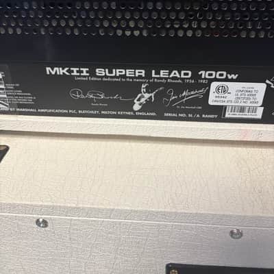 Marshall  RandyRhoads 1959RR 100 Watt head and 1960B Cabinet  2008 - White image 6