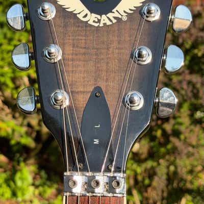 2016 Dean ML-79 W/Floyd Rose Transparent Black Flame Maple ML79 image 4